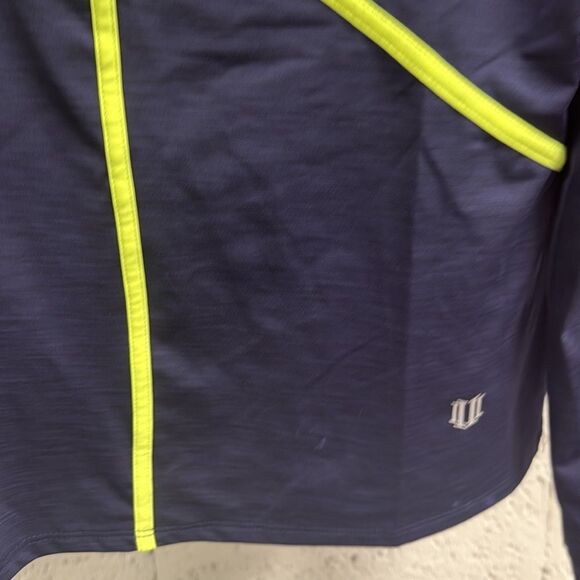 Women's Navy and Neon Yellow Long Sleeve Top Eleven by Venus Williams - NWOT Med - Picture 4 of 5